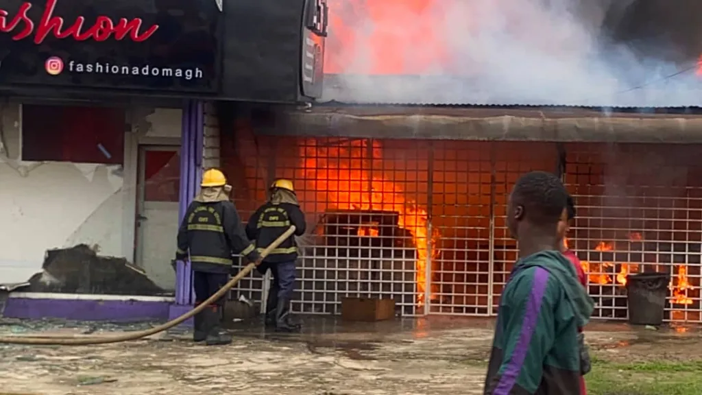 Fire guts fashion training centre at Kumasi Top High, destroys materials worth thousands of cedis