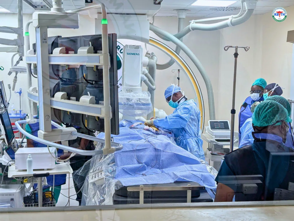 Four patients receive first treatments at new cardiac catheterisation laboratory at Korle Bu