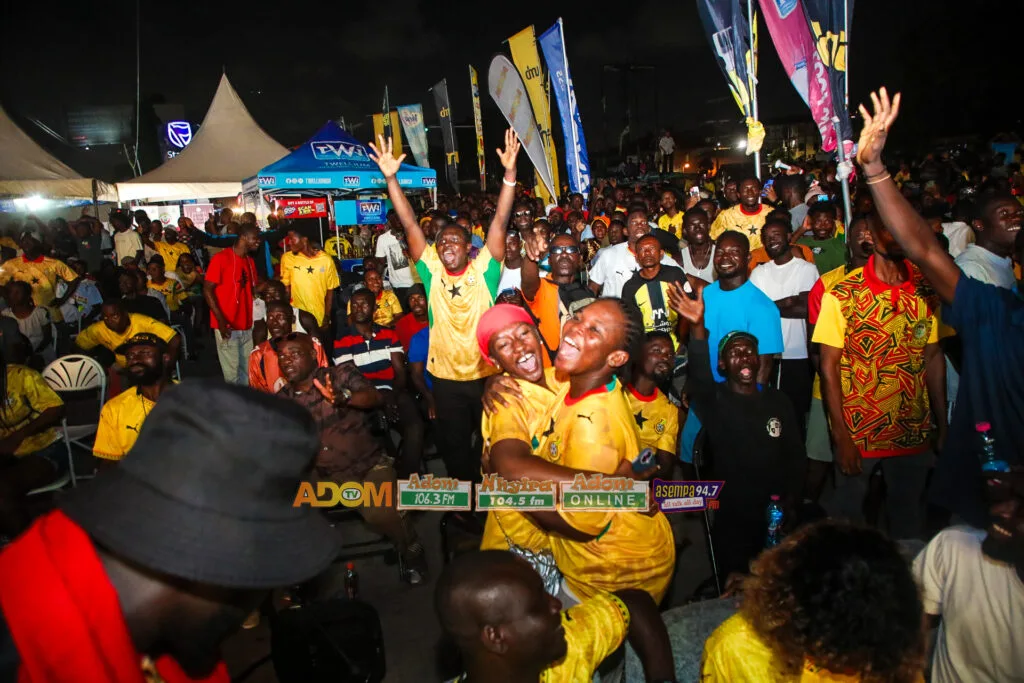 Fans rally behind Black Stars at Adom FM, Asempa FM watch party despite Croatia defeat[Photos]