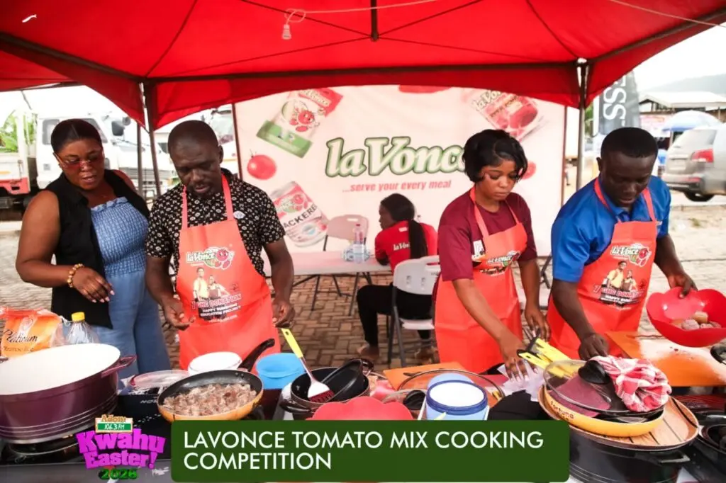 Adom Kwahu Easter: Adom presenters team up with locals in all-male cooking showdown