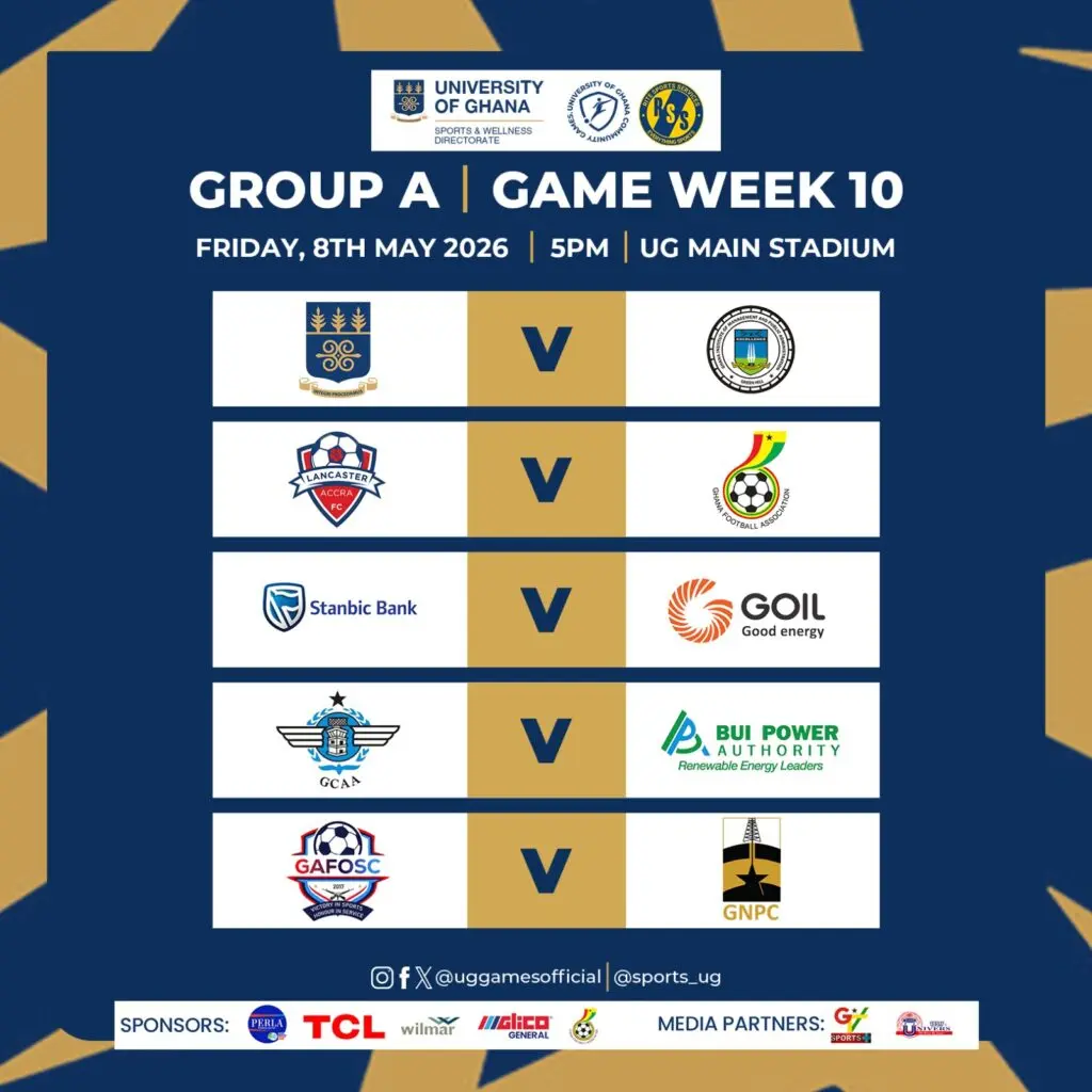 UGCFL Season 2: Group A match week 10 preview