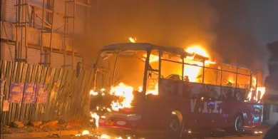 VIP Jeoun coach catches fire at Abuakwa station, no casualties recorded