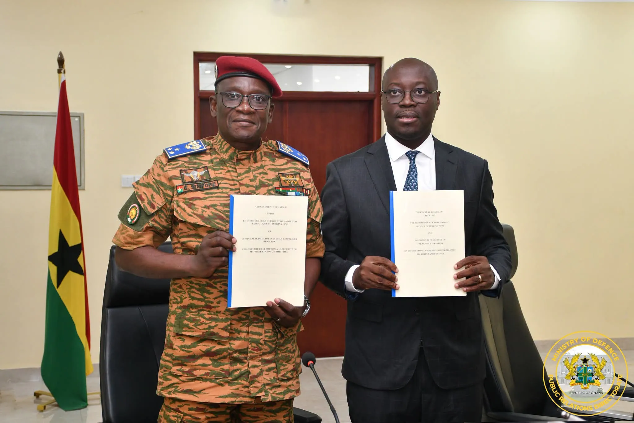 Ghana, Burkina Faso sign defence pact to protect key trade corridors