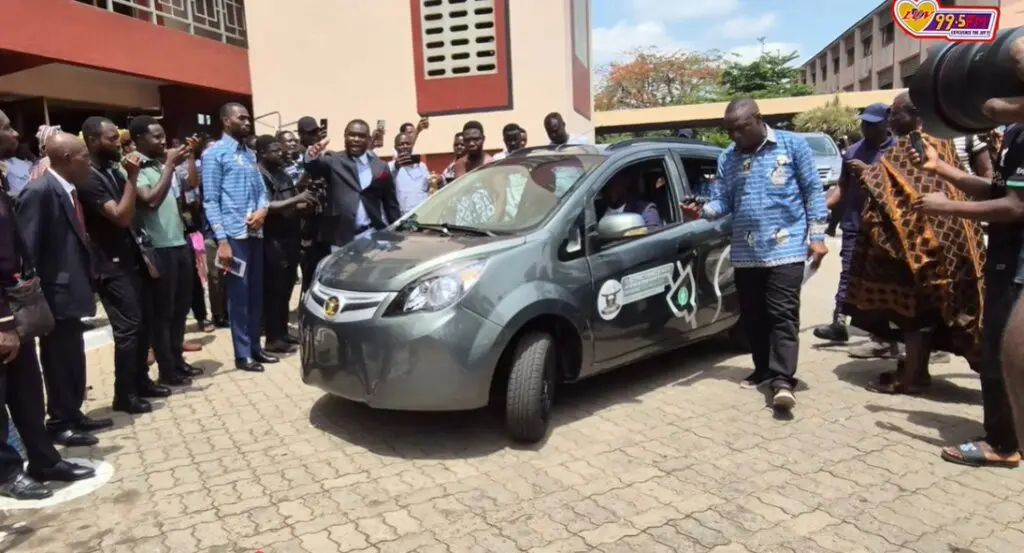 (VIDEO) Kumasi Technical University shatters EV barriers with self-charging car