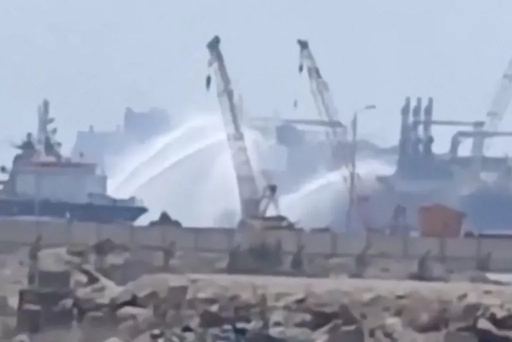 Drone attack caused fire on gas ships at Mediterranean port, Egypt says