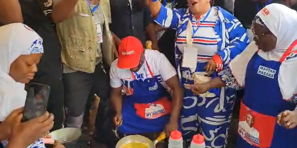 NPP election: COKA fries eggs with Matan Nasara members at voting centre