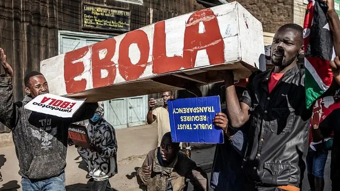 Kenyan police fire tear gas at protest against US Ebola quarantine centre plan