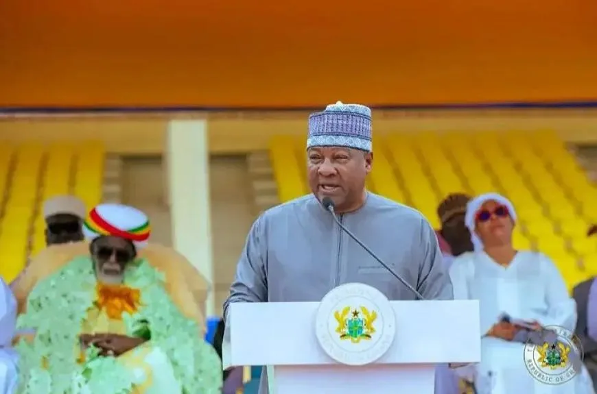 Mahama urges youth to reject drug abuse, embrace discipline at Eid
