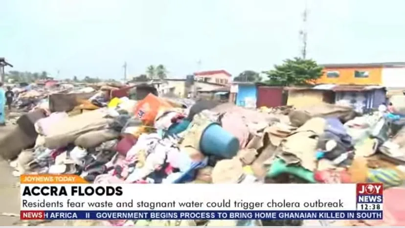 Residents of Alajo fear cholera outbreak over piles of refuse after floods