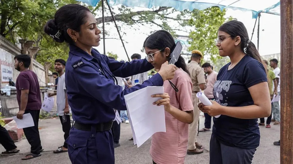 Tight security as Indian students resit medical exam after alleged paper leak