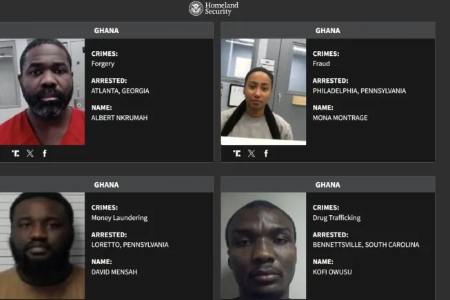 Mona Montrage, 31 other Ghanaians named in US ‘Worst of the Worst’ arrested criminal list