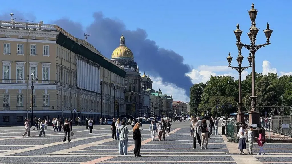 Ukrainian drones hit St Petersburg as Putin’s flagship economic forum opens