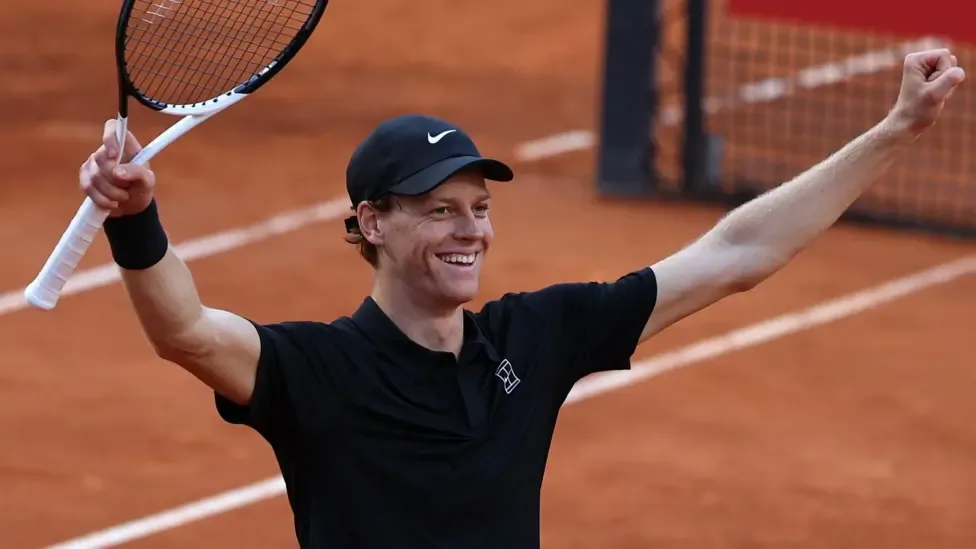 Sinner speeds into history with Rome win