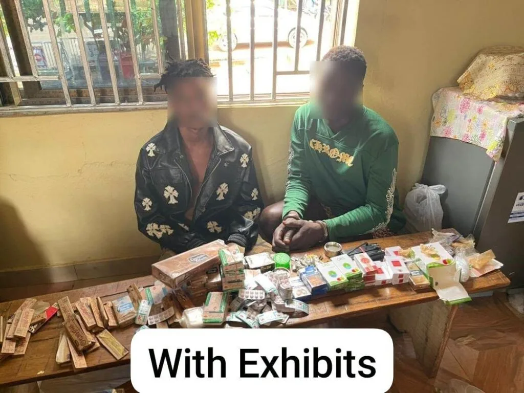 Police arrest four suspected drug peddlers, seize firearm and suspected narcotics in Ashanti Region