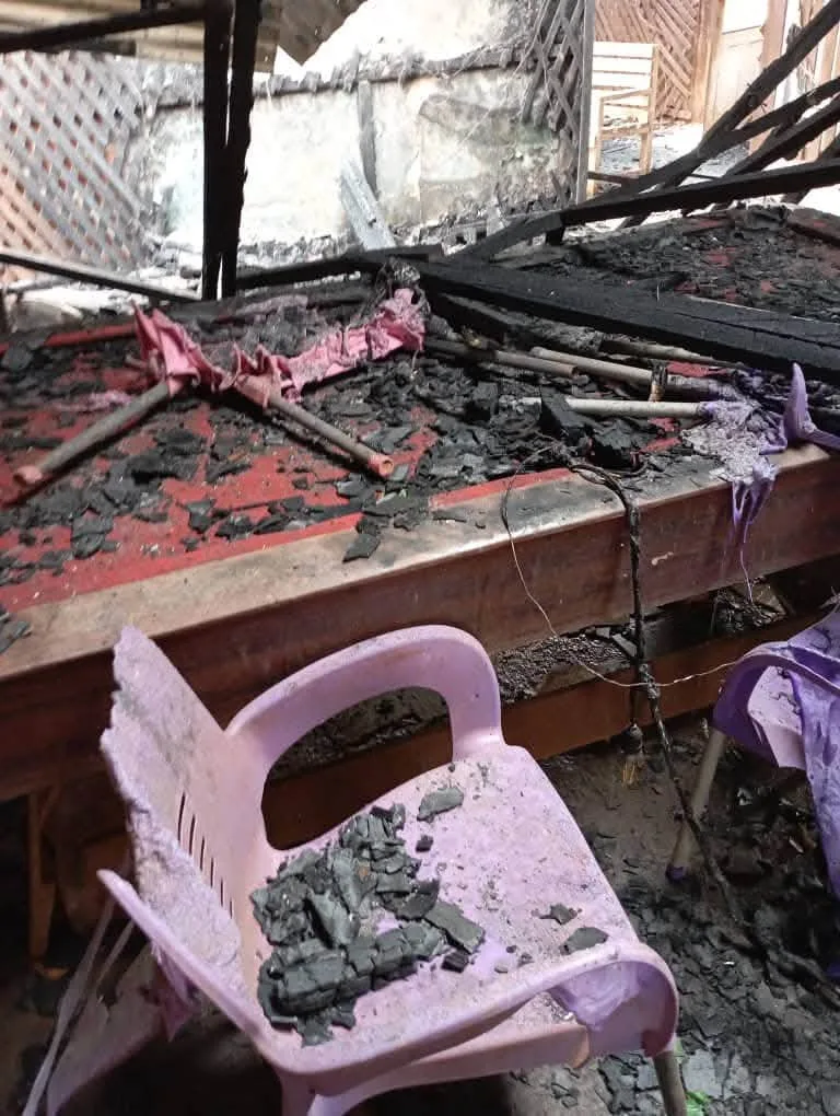 Fire guts drinking spot in Ahafo