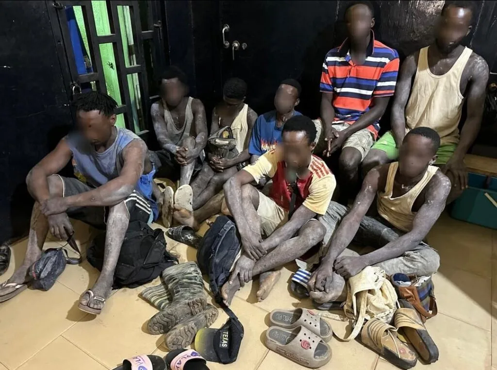 Eight arrested over illegal mining at Amomaso Forest