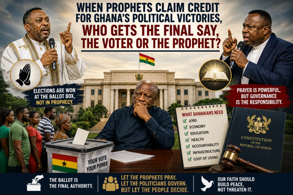 When prophets claim credit for Ghana’s political victories, who gets the final say, the voter or the prophet?
