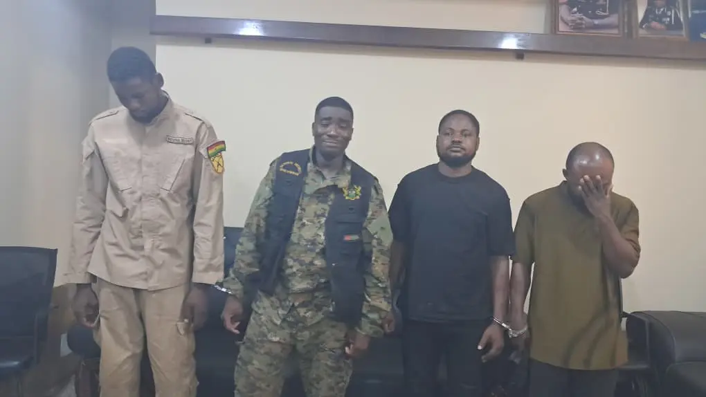 Western North police arrest four suspected fake National Security operatives over alleged mining site raid