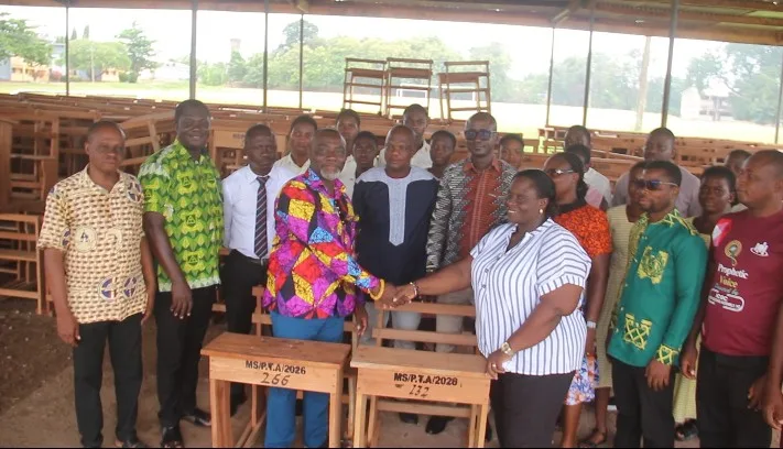 Mawuli School PTA donates desks, water tanks to improve academic environment
