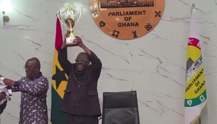Bagbin receives 2026 Democracy Cup trophy ahead of Kotoko-Hearts clash