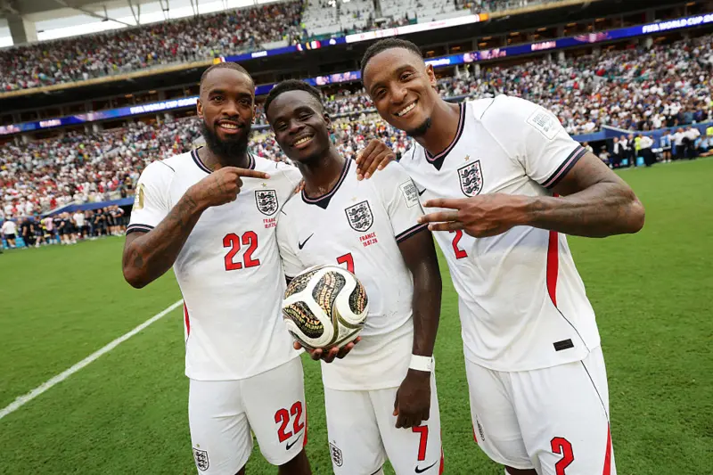 Saka hits treble as England win ten-goal France thriller