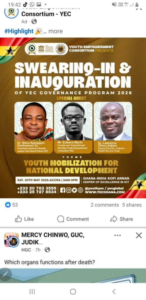 YEC calls for action-oriented young leaders to drive Ghana’s development