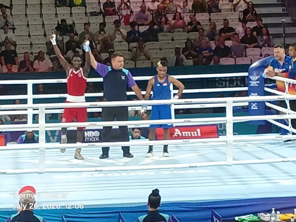 Glasgow 2026: Ghanaian boxer Amadu Mohammed makes Bantamweight quarters after 1st round stoppage of Temakau