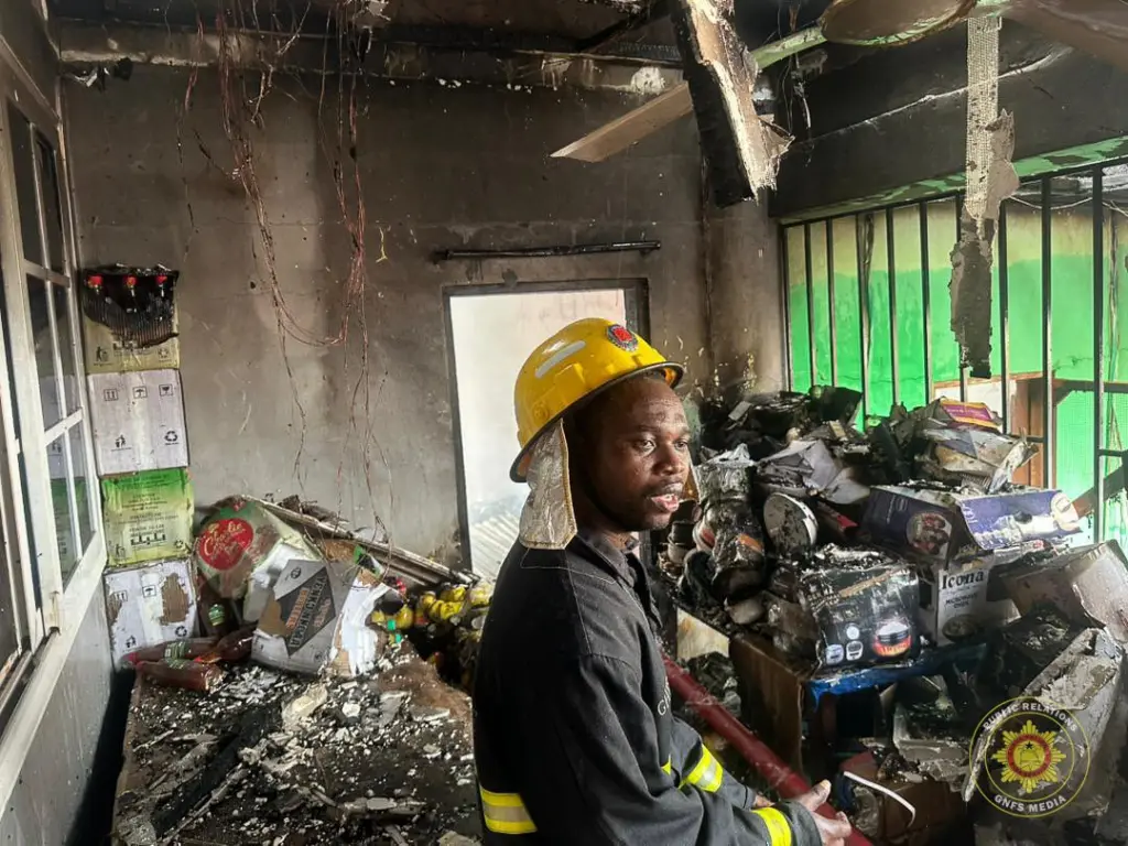 Fire destroys portion of 13-bedroom apartment at Wassa Kwabeng