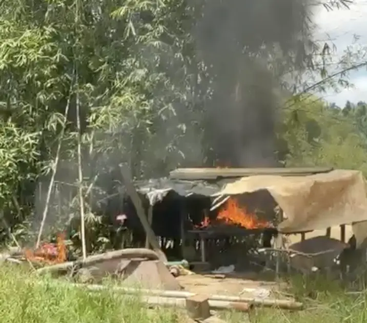 NAIMOS dismantles illegal mining camp along Ankobra River