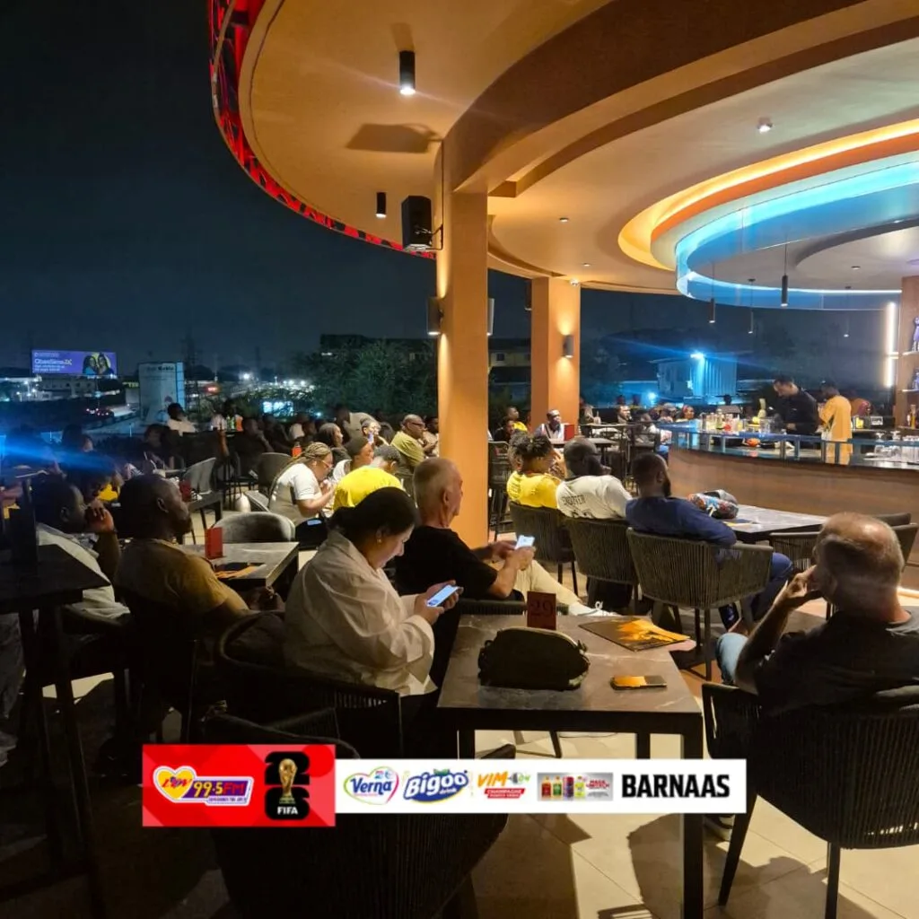 Luv FM thrill football fans with Black Stars watch party at Sora Sky Bar