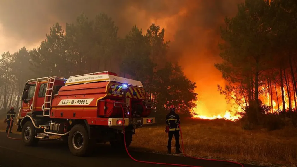 12,000 evacuated as wildfires spread across France’s Gironde region
