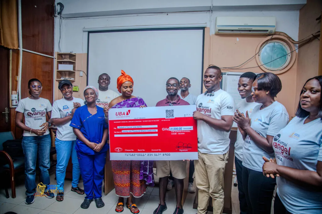Kumasi Evangel Choir donates GH¢21,000 to support child cancer care at KATH