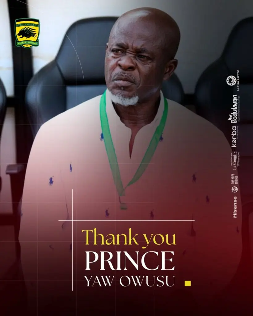 Prince Yaw Owusu steps down as Asante Kotoko interim coach