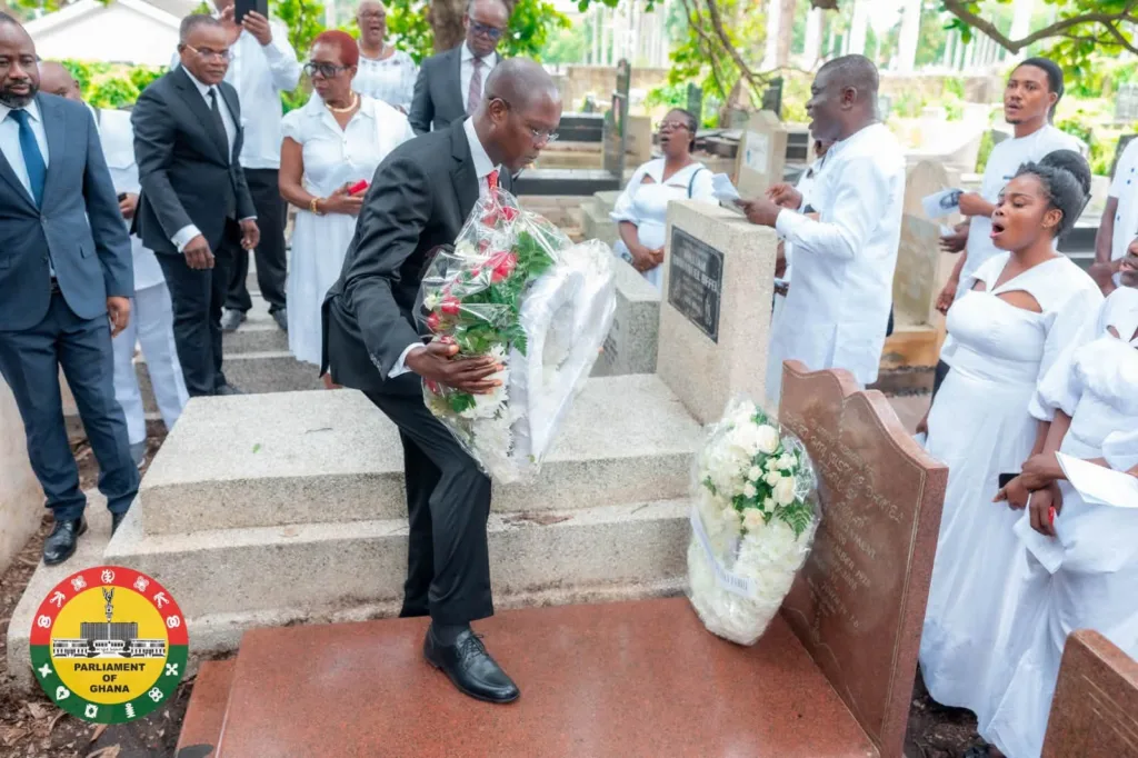 Parliament holds wreath-laying ceremony in memory of former Speaker Justice D. F. Annan
