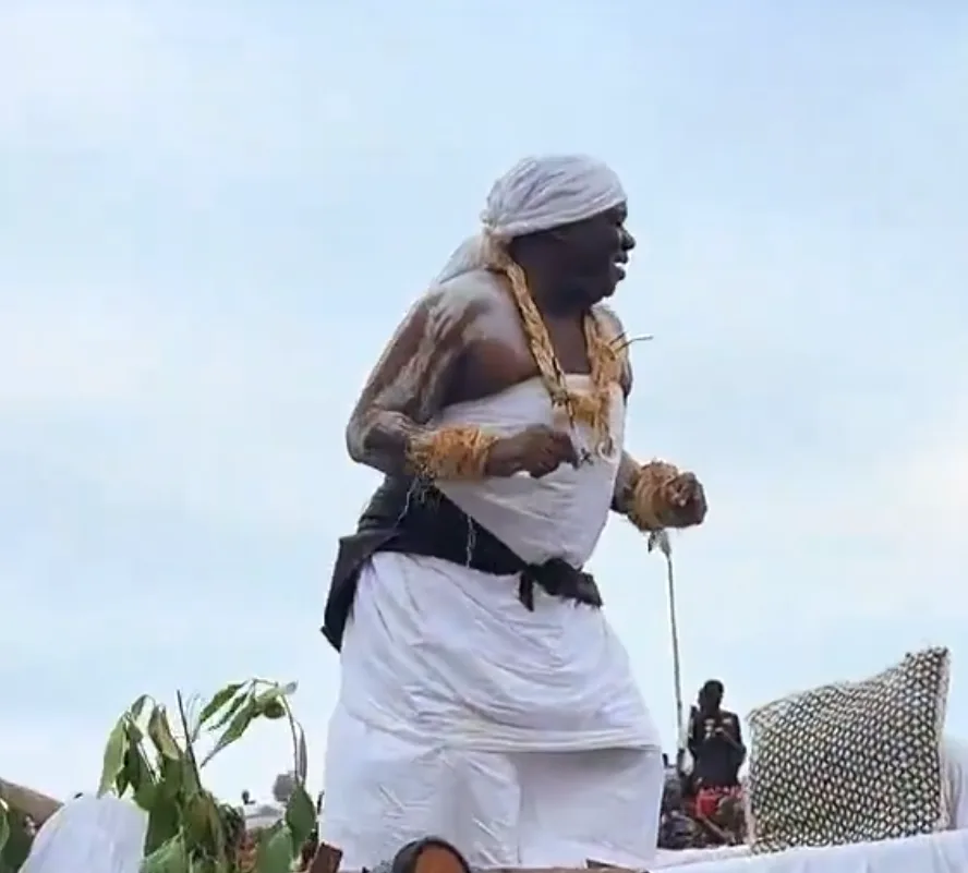 Edina Omanhene thrills crowd with energetic dance moves to Shatta Wale’s song at Bakatue Festival