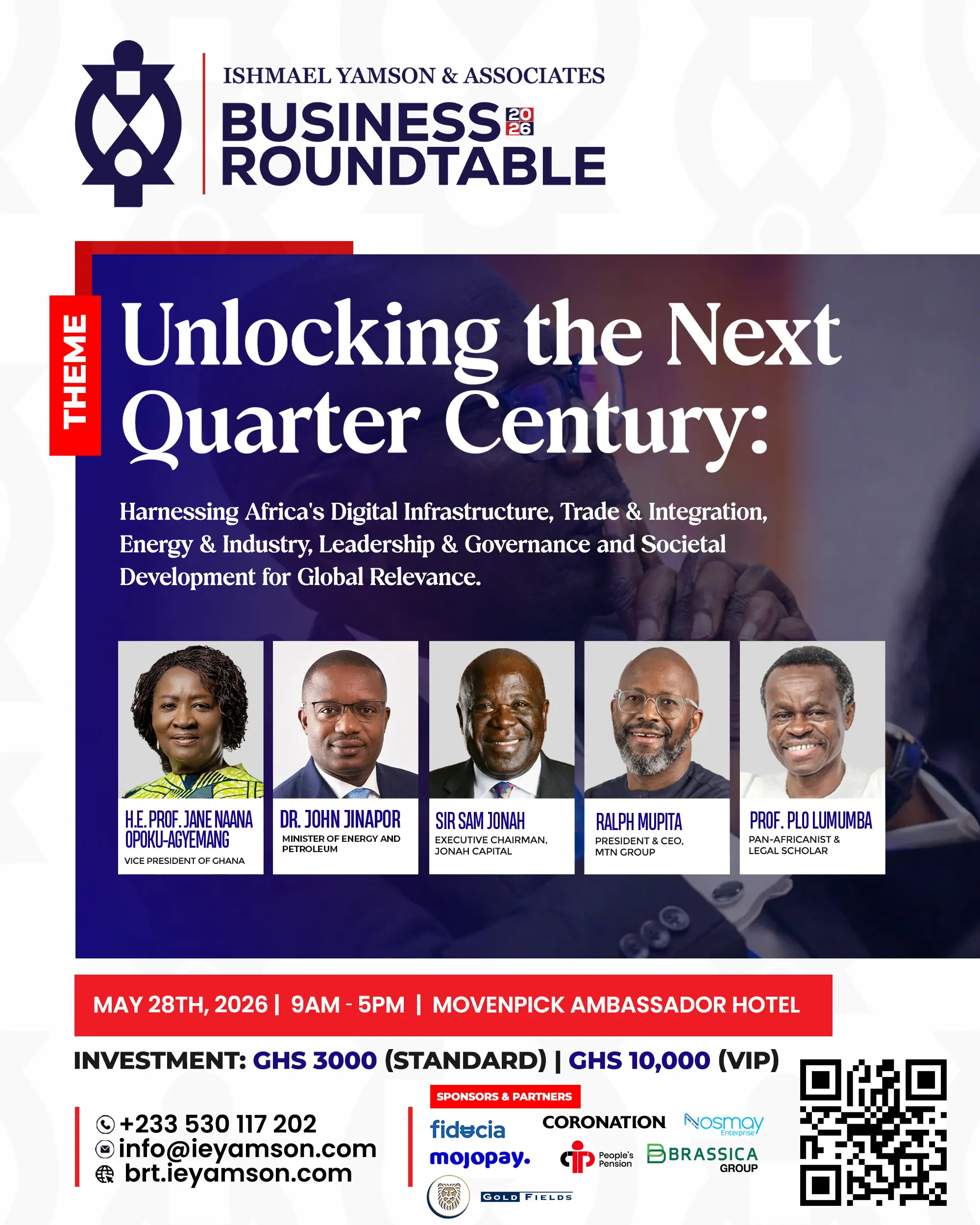 Veep Opoku-Agyemang, Energy Minister Jinapor, others to headline Ishmael Yamson & Associates Business Roundtable 2026 in May