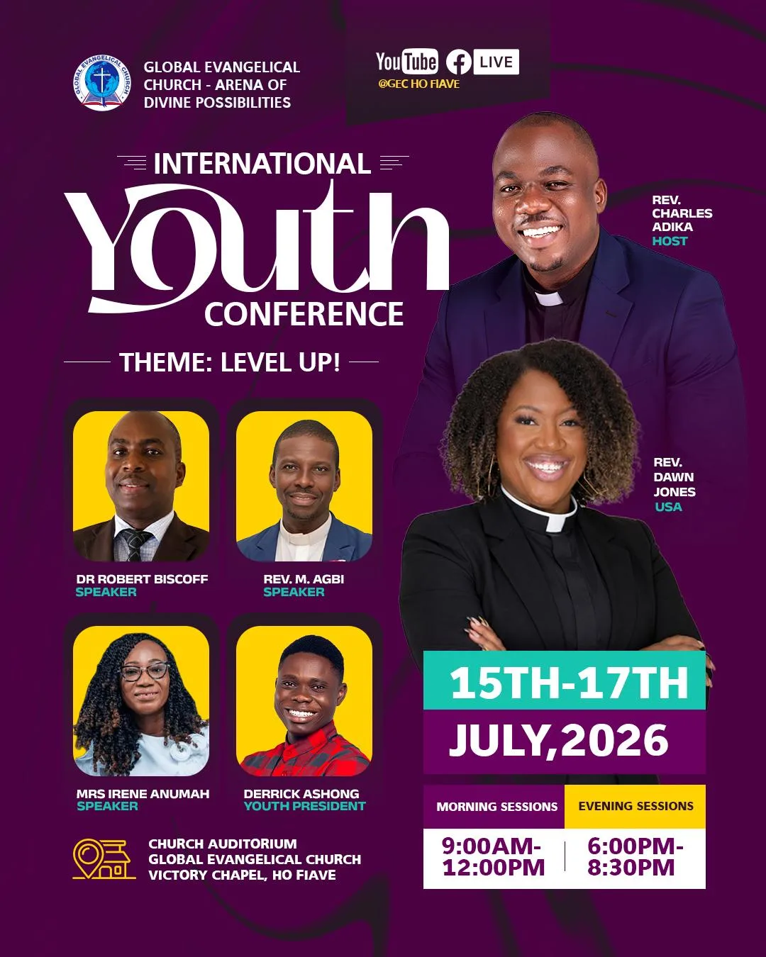 Global Evangelical church to host youth conference in Ho