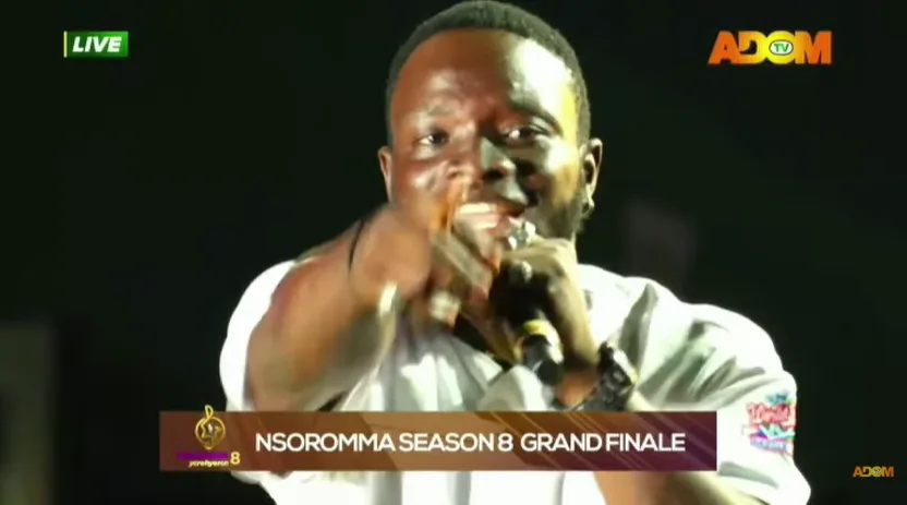 Kwame Cypher ignites Nsoromma Season 8 grand finale with explosive rap freestyle