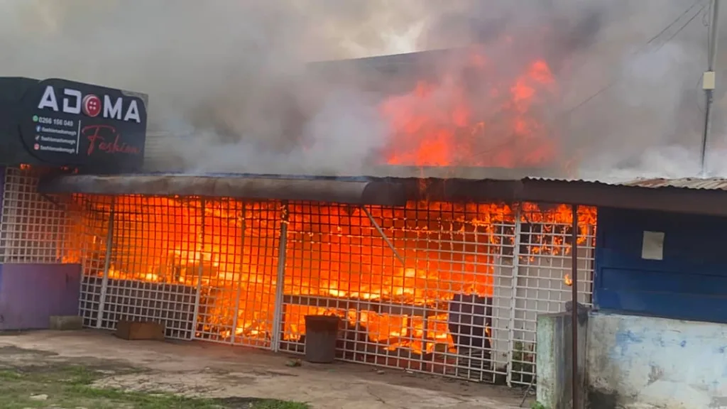 Fire guts fashion training centre at Kumasi Top High, destroys materials worth thousands of cedis