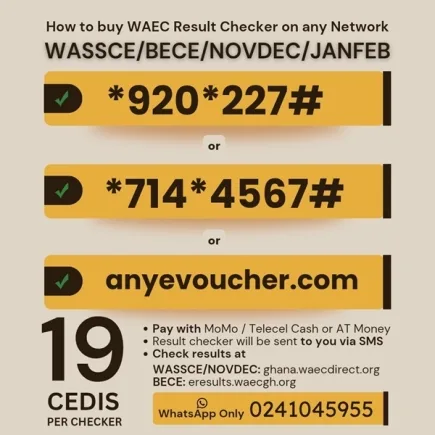 How to Buy WAEC Results Checker for BECE, WASSCE, NOVDEC and JANFEB