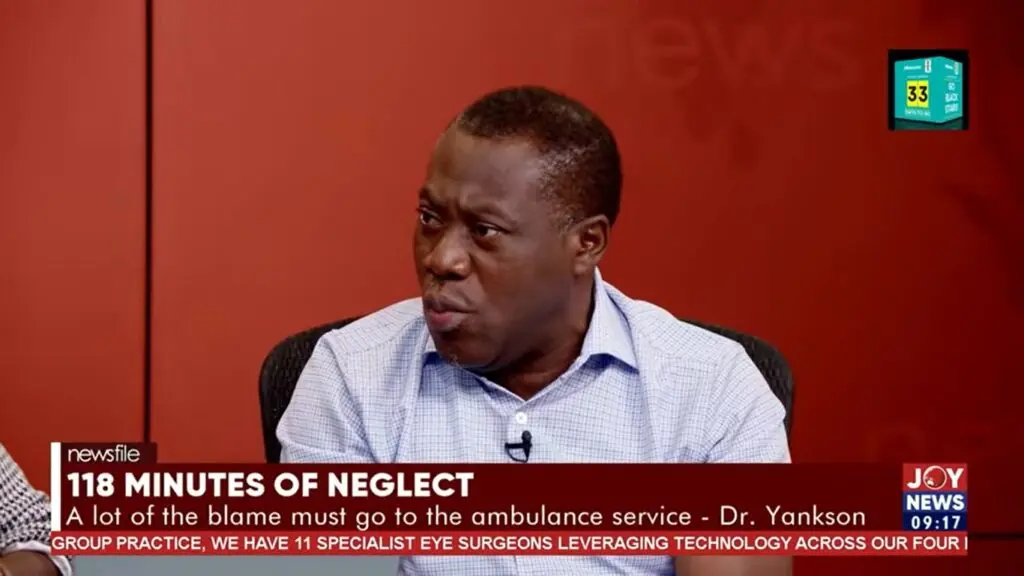 Charles Amissah’s Death: A lot of the blame must go to the ambulance service – Dr Yankson