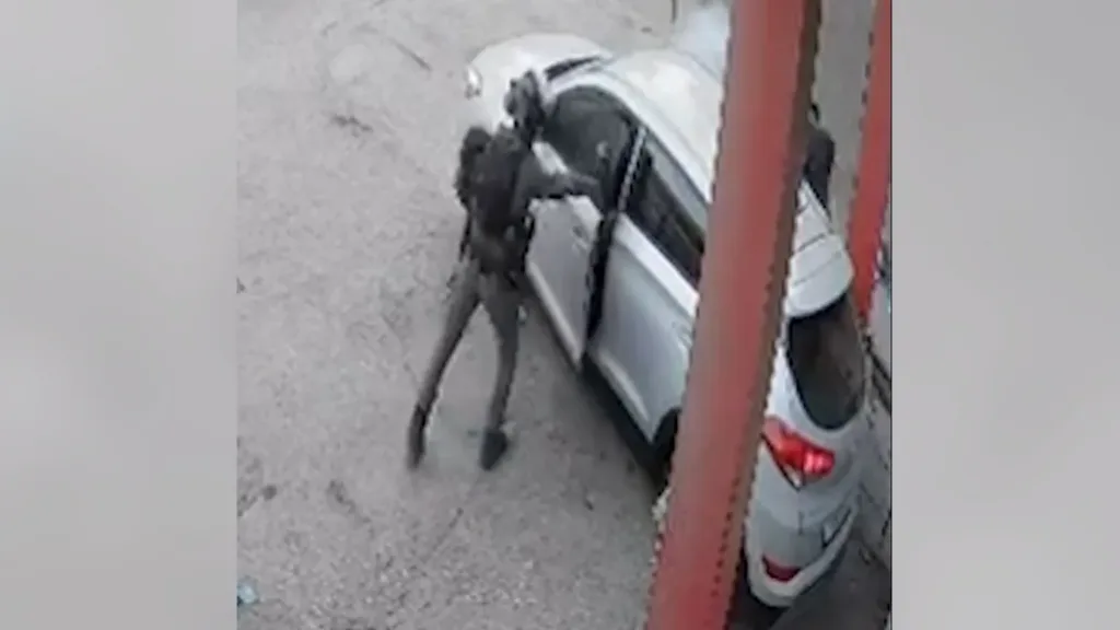 Israeli police officer filmed throwing stun grenade into car in West Bank