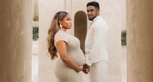 Fashion designer Veekee James welcomes baby girl with husband Femi Atere