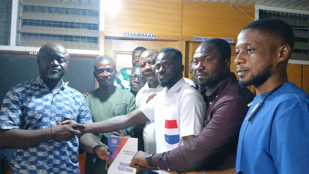 Bono NPP communications officers pick nomination forms for Baba Amando