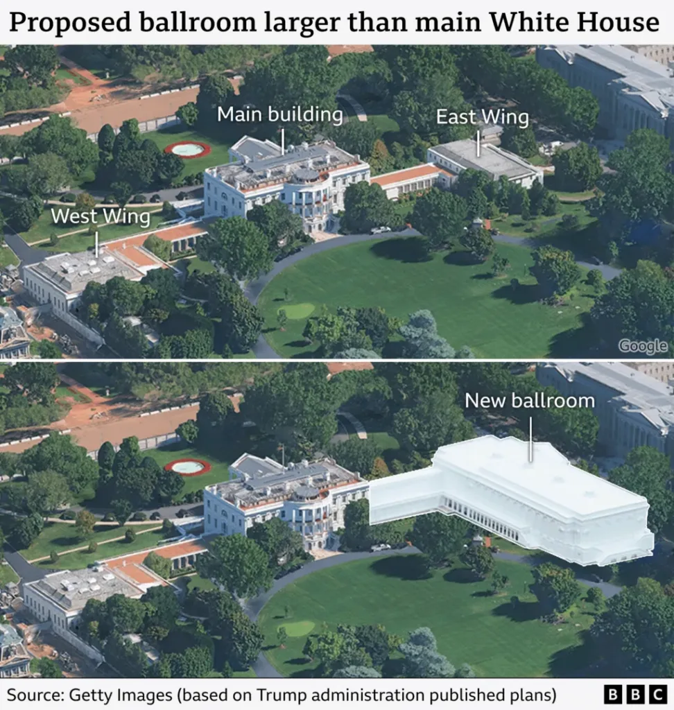US appeals court halts Trump ballroom project paving way for Supreme Court showdown