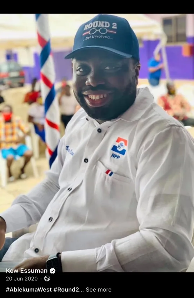 Kow Essuman urges Ablekuma West NPP members to attend Electoral Affairs Committee hearing