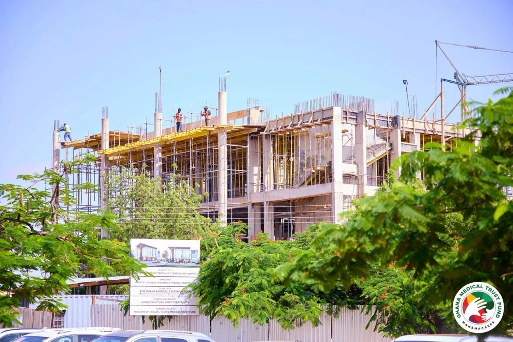 TTH’s Cardiology Centre on track for August completion as Ghana Medical Trust Fund inspects project
