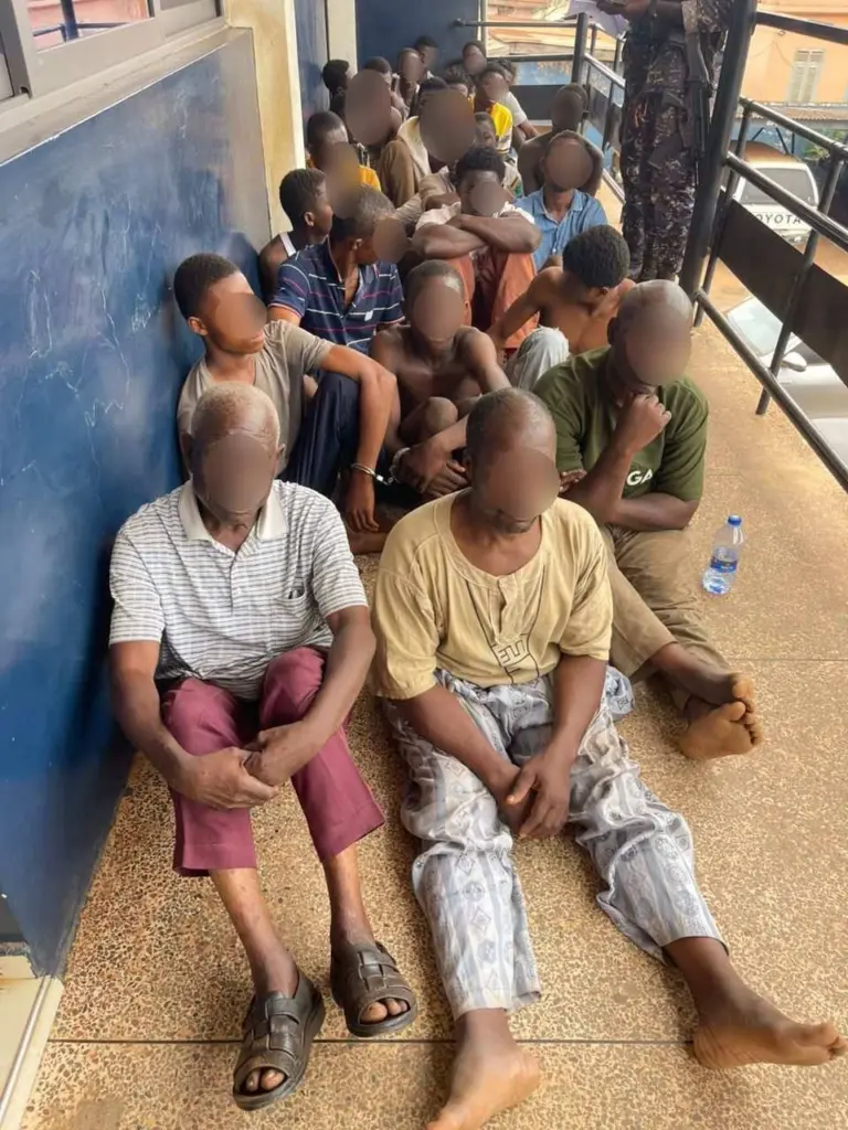 Joint police–military operation in Sampa yields weapons haul, 24 suspects arrested