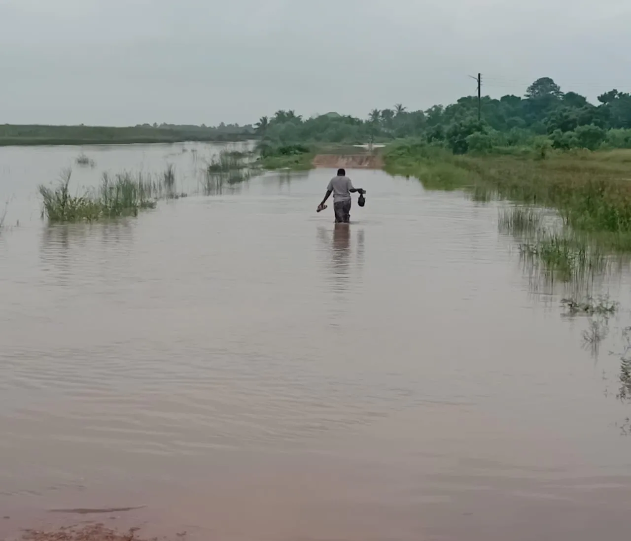 Bolove-Nolopi community road submerged, residents appeal for support