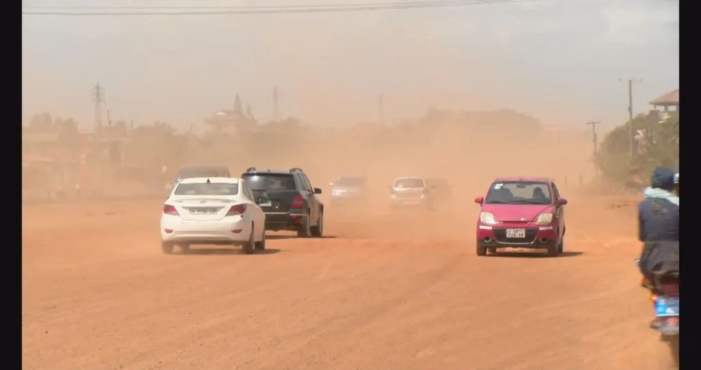 Dust pollution hits Abokobi-Pantang amid road works